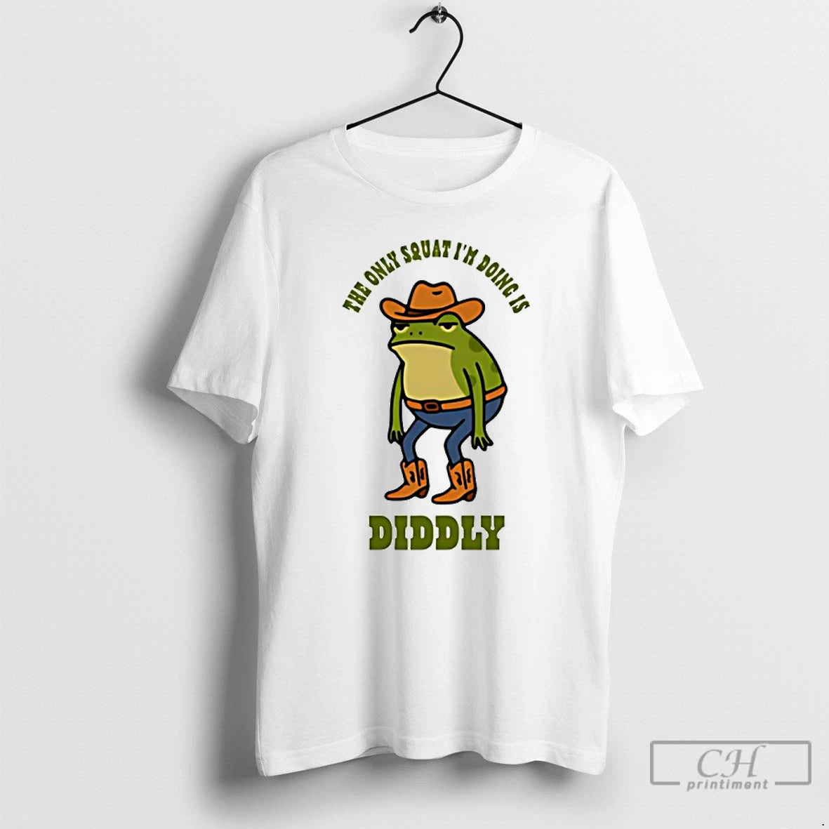 Classic Diddly The Only Squat Im Doing Is Diddly Frog T-Shirts, Hoodie, Sweatshirt | PopFlextees.com