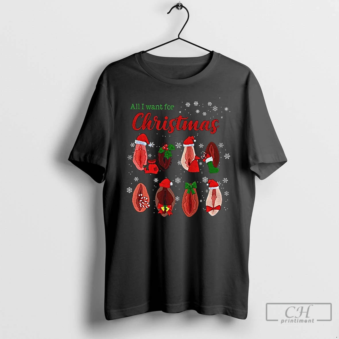Classic Dirty Christmas All I Want For Christmas Is Vagina T-Shirts, Hoodie, Sweatshirt | PopFlextees.com