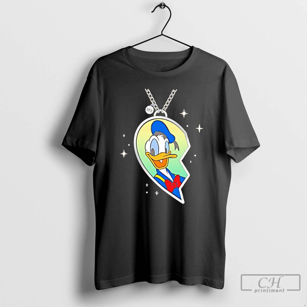 Classic Donald Duck Best Friends Matching Heart Necklace T-Shirts, Hoodie, Sweatshirt | PopFlextees.com