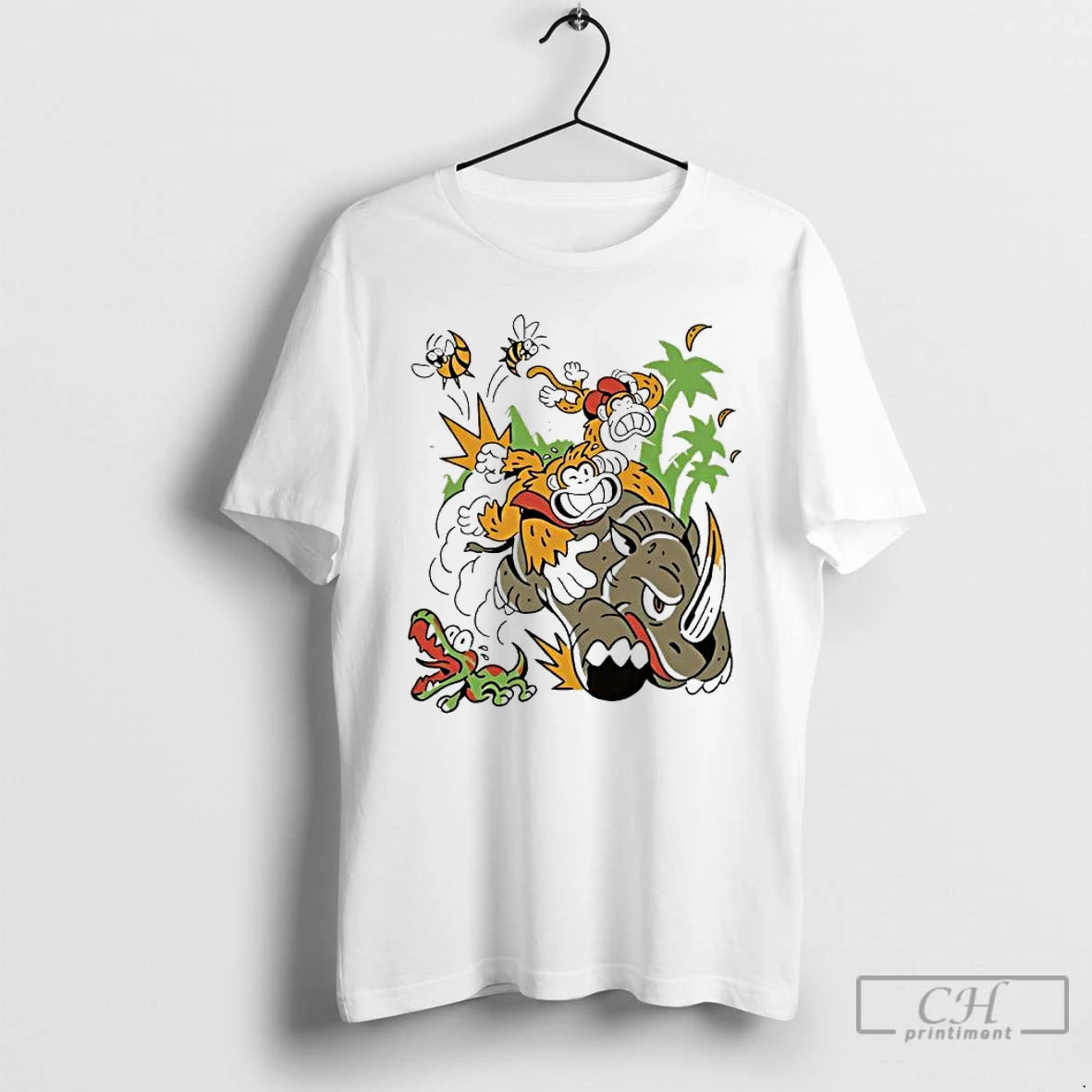 Classic Donkey Kong Country Jungle Rush Cute Cartoon T-Shirts, Hoodie, Sweatshirt | PopFlextees.com