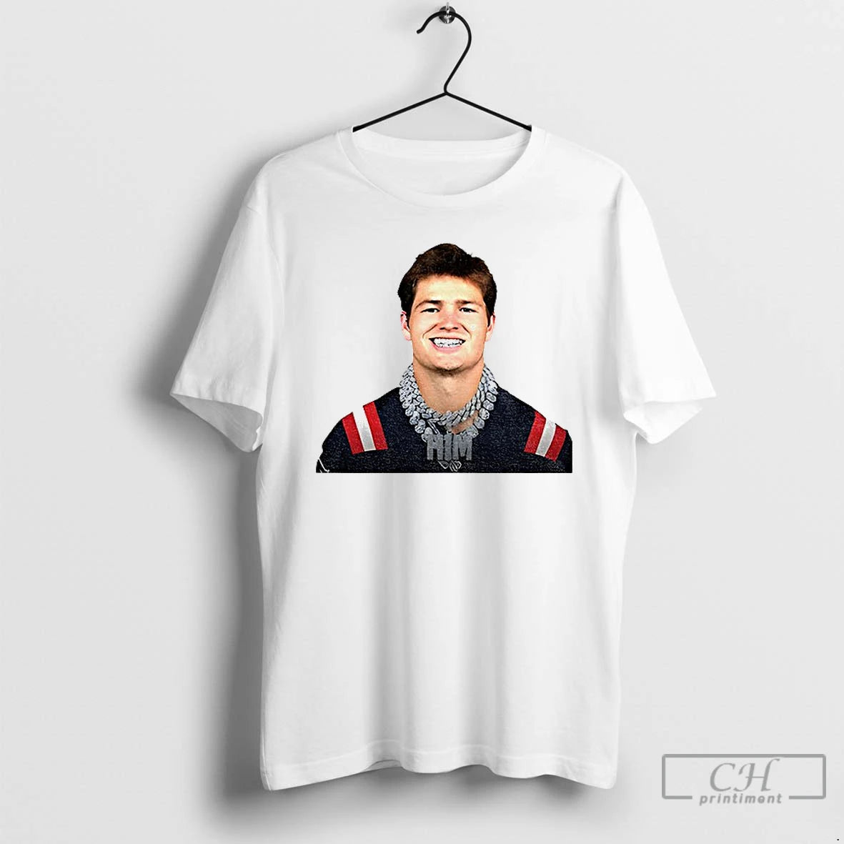 Classic Drake Maye Grill And Chains New England Football T-Shirts, Hoodie, Sweatshirt | PopFlextees.com