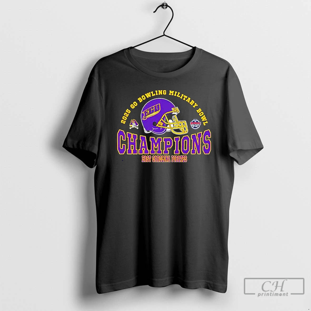 Classic East Carolina Pirates Football 2025 Go Bowling Military Bowl Champions T-Shirts, Hoodie, Sweatshirt | PopFlextees.com