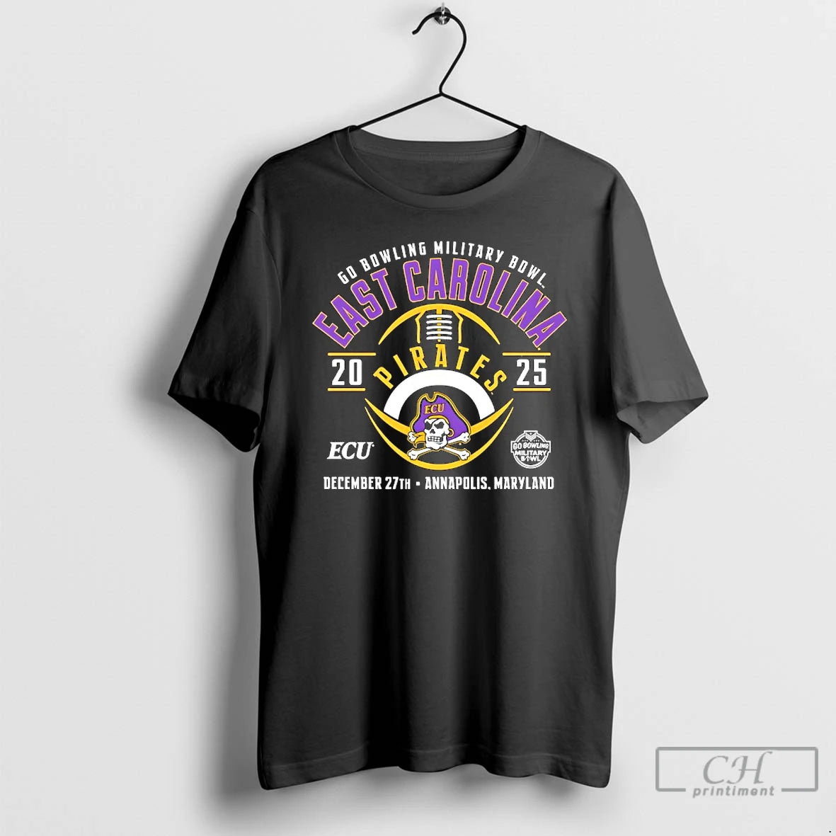 Classic East Carolina Pirates Go Bowling Military Bowl 2025 Annapolis Maryland T-Shirts, Hoodie, Sweatshirt | PopFlextees.com