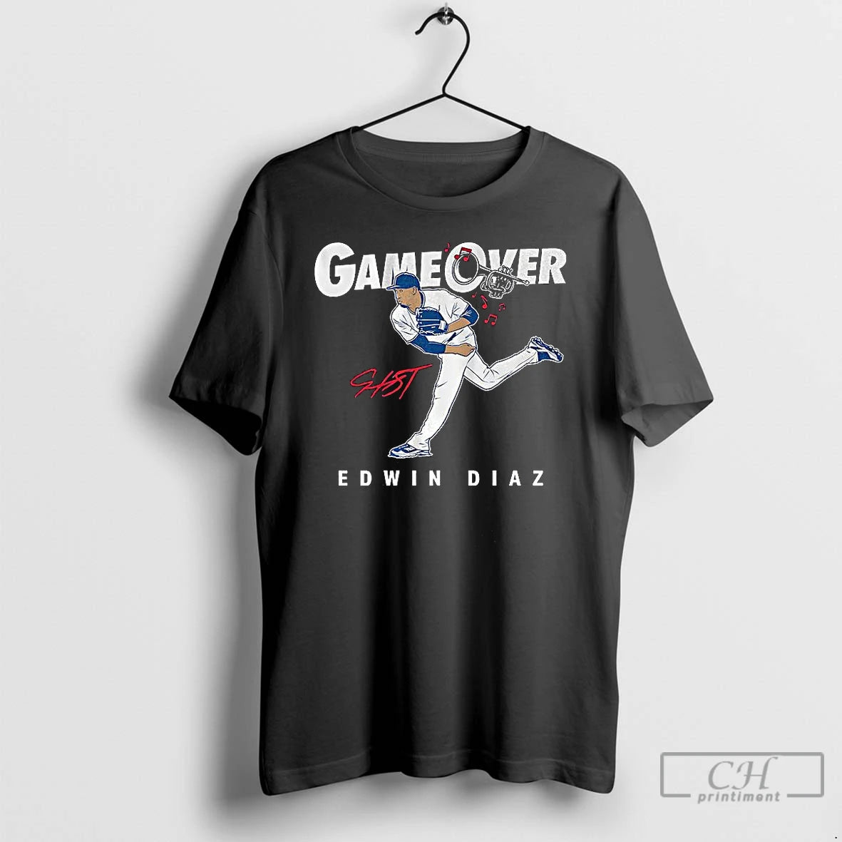 Classic Edwin Diaz Los Angeles Dodgers Baseball Game Over Signature T-Shirts, Hoodie, Sweatshirt | PopFlextees.com