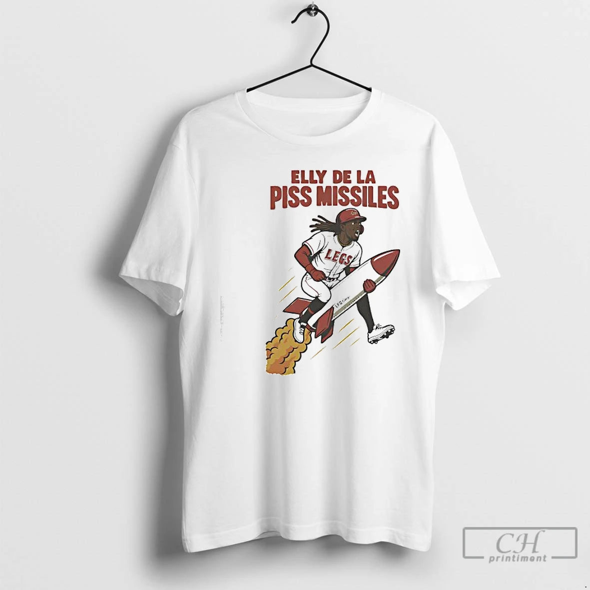 Classic Elly De La Cruz Riding A Rocket Elly De La Piss Missiles T Shirts Hoodie, Sweatshirt | PopFlextees.com
