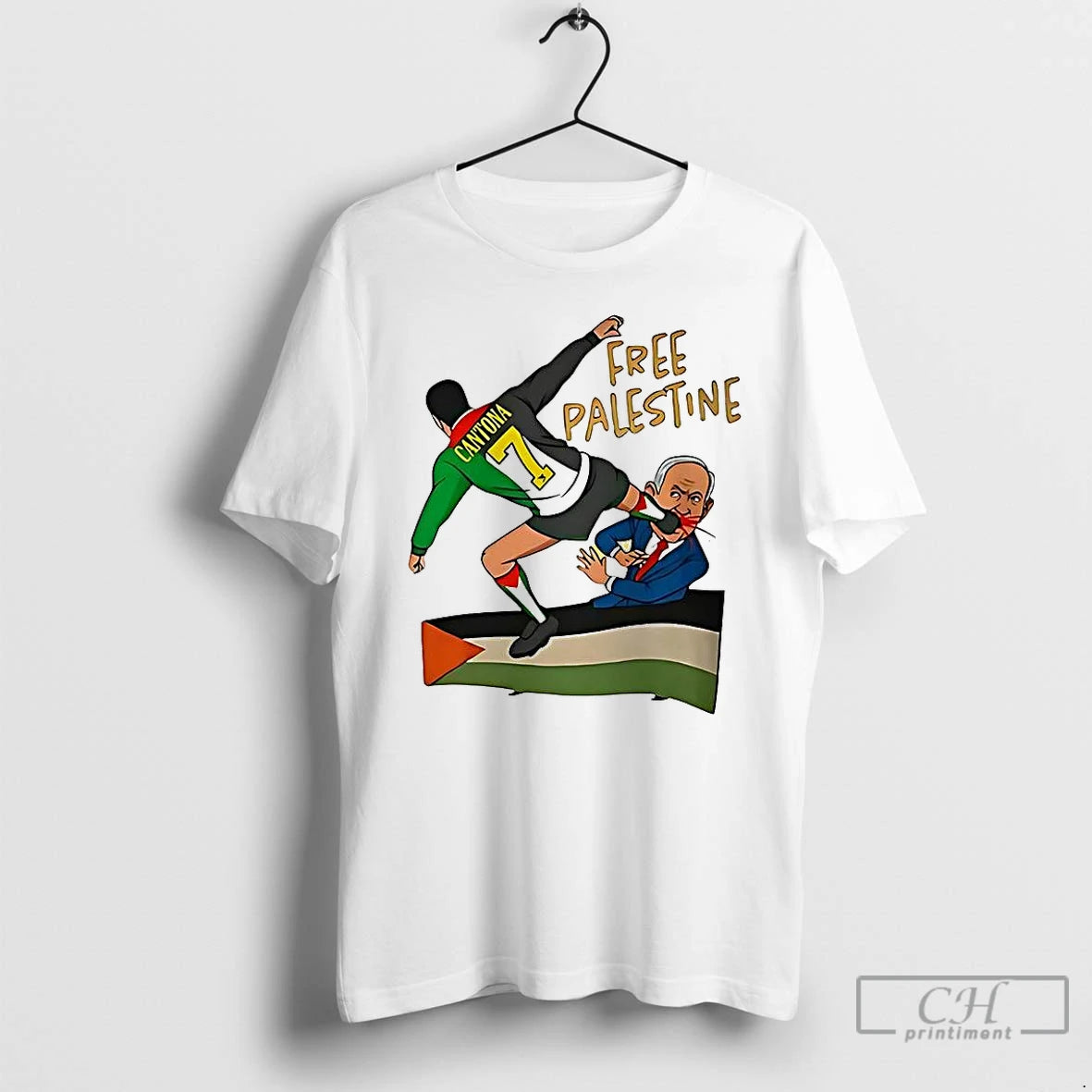 Classic Eric Cantona Kung Fu Benjamin Netanyahu Free Palestine Meme T-Shirts, Hoodie, Sweatshirt | PopFlextees.com