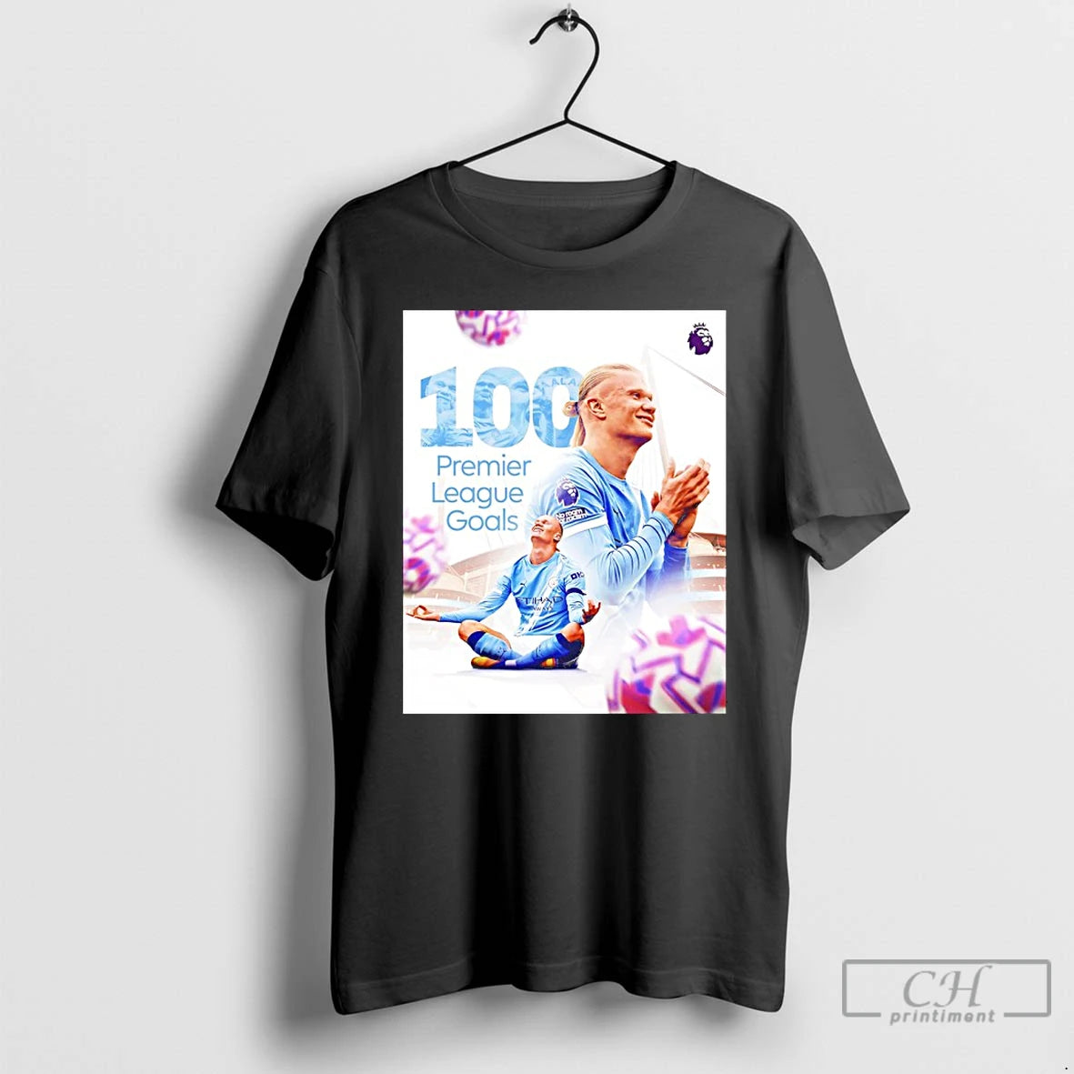 Classic Erling Haalands 100 Premier League Goals Centurion T-Shirts, Hoodie, Sweatshirt | PopFlextees.com