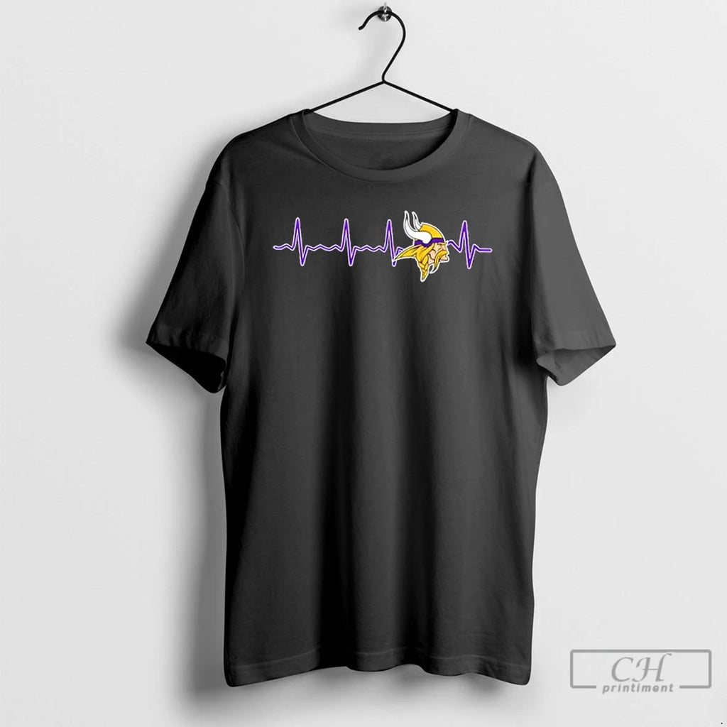 Classic Fans Heartbeat Love Minnesota Vikings Football T-Shirts, Hoodie, Sweatshirt | PopFlextees.com