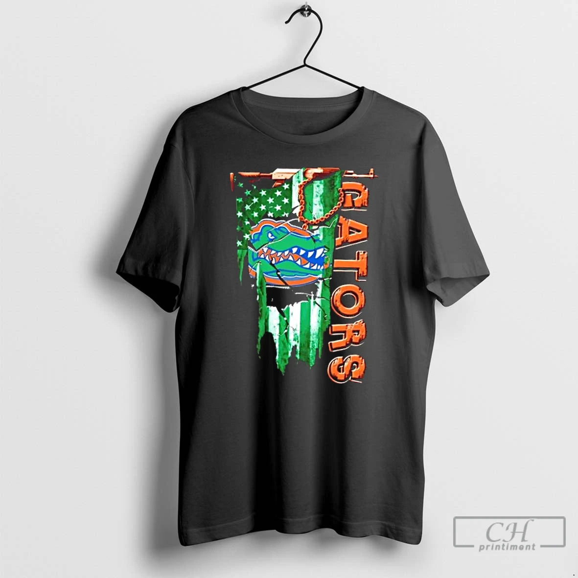 Classic Florida Gators Football Battle Shattered Usa Flag Rip Design T-Shirts, Hoodie, Sweatshirt | PopFlextees.com