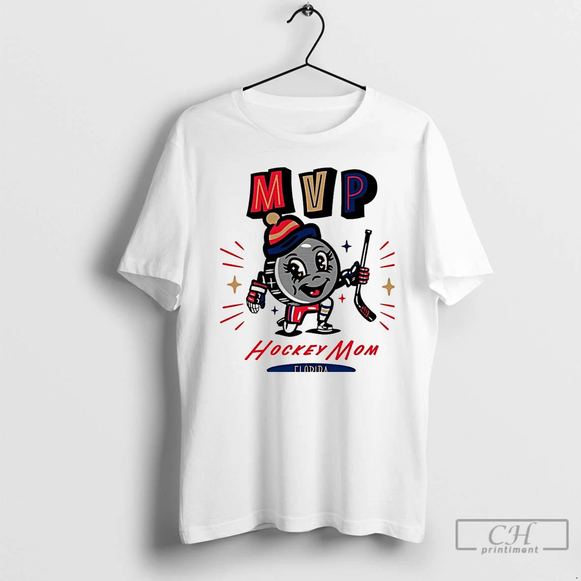 Classic Florida Hockey Mom Mvp 2025 Cartoon Christmas T-Shirts, Hoodie, Sweatshirt | PopFlextees.com