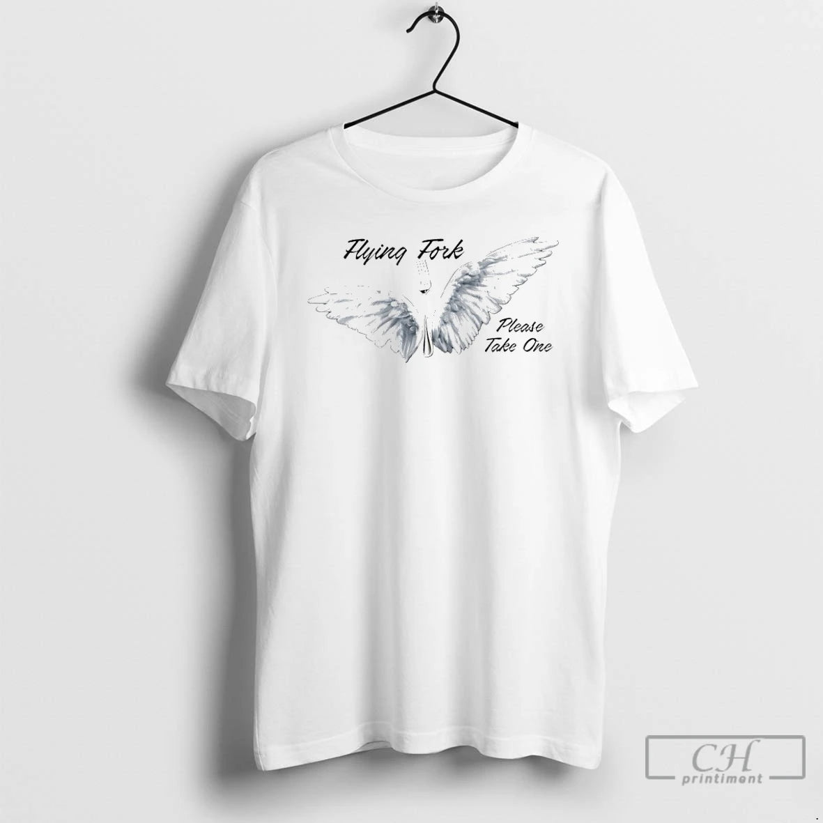Classic Flying Fork Please Take One Graphic T-Shirts, Hoodie, Sweatshirt | PopFlextees.com
