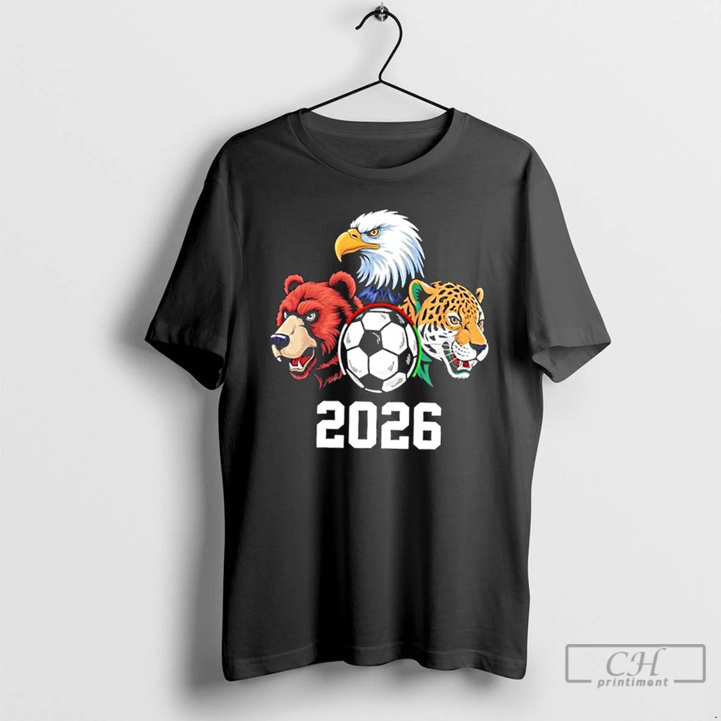 Classic Football Soccer 2026 Mascots Usa Canada Mexico Fan T-Shirts, Hoodie, Sweatshirt | PopFlextees.com