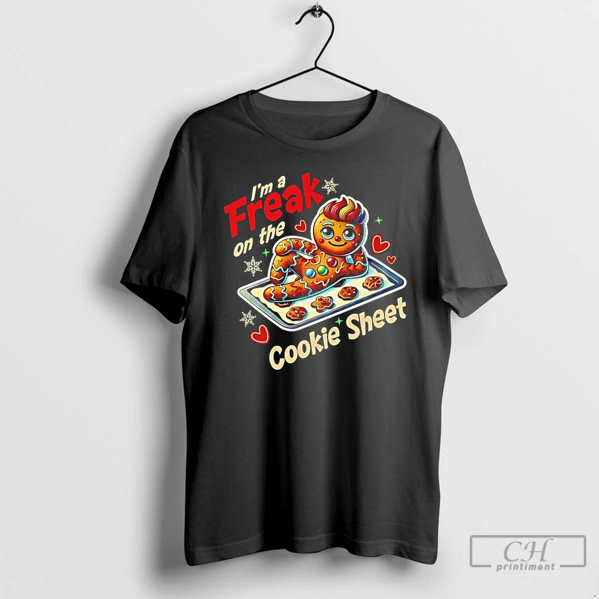 Classic Freak On The Cookie Sheet Gingerbread Man T-Shirts, Hoodie, Sweatshirt | PopFlextees.com