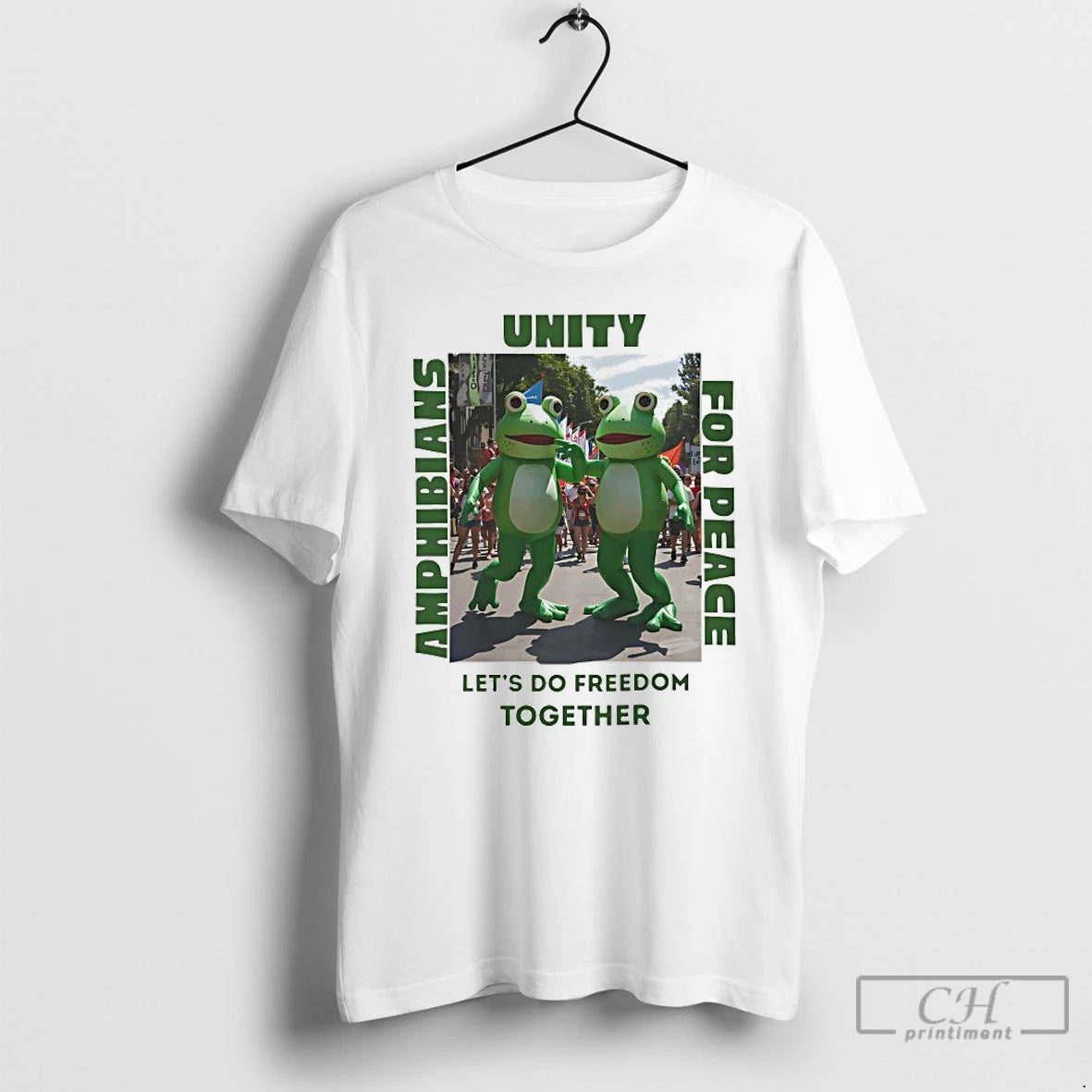 Classic Frog Amphibians Unity For Peace Lets Do Freedom Together T-Shirts, Hoodie, Sweatshirt | PopFlextees.com