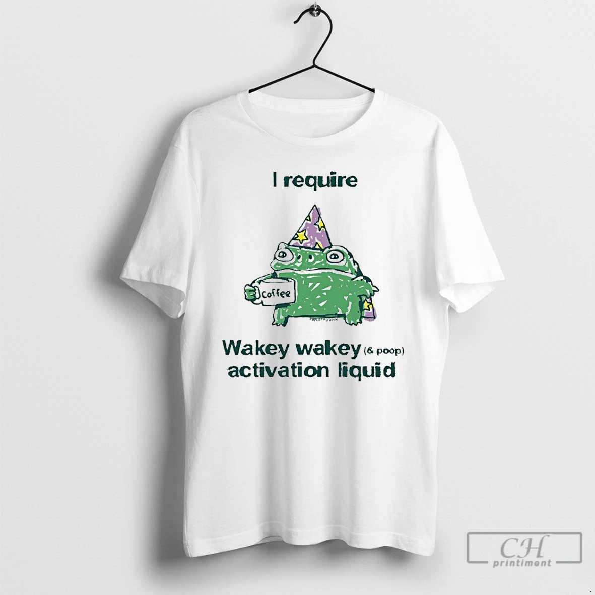 Classic Frog Coffee I Require Wakey Wakey Activation Liquid T-Shirts, Hoodie, Sweatshirt | PopFlextees.com
