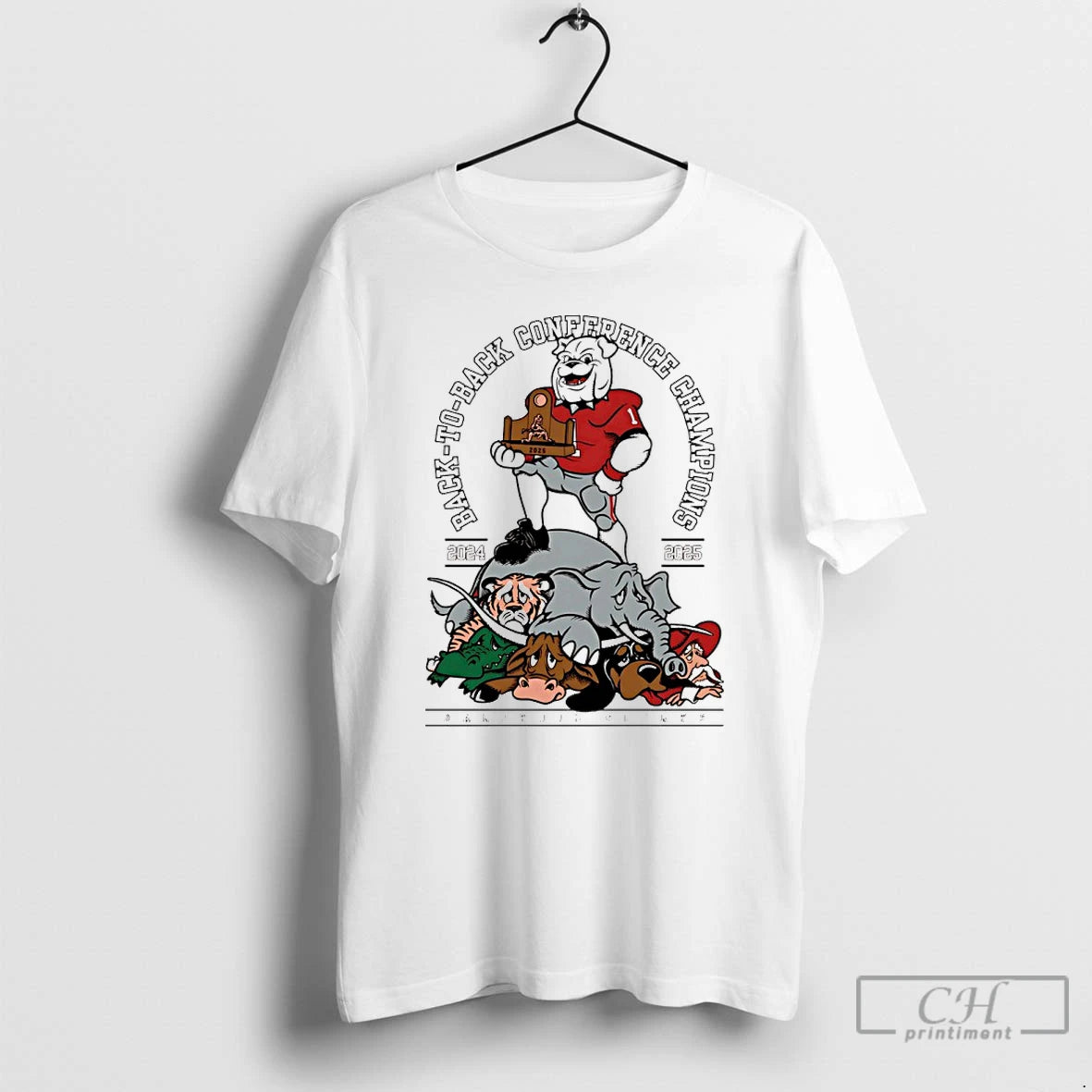 Classic Geogria Bulldogs Back To Back Conference Champions 2024 2025 T-Shirts, Hoodie, Sweatshirt | PopFlextees.com