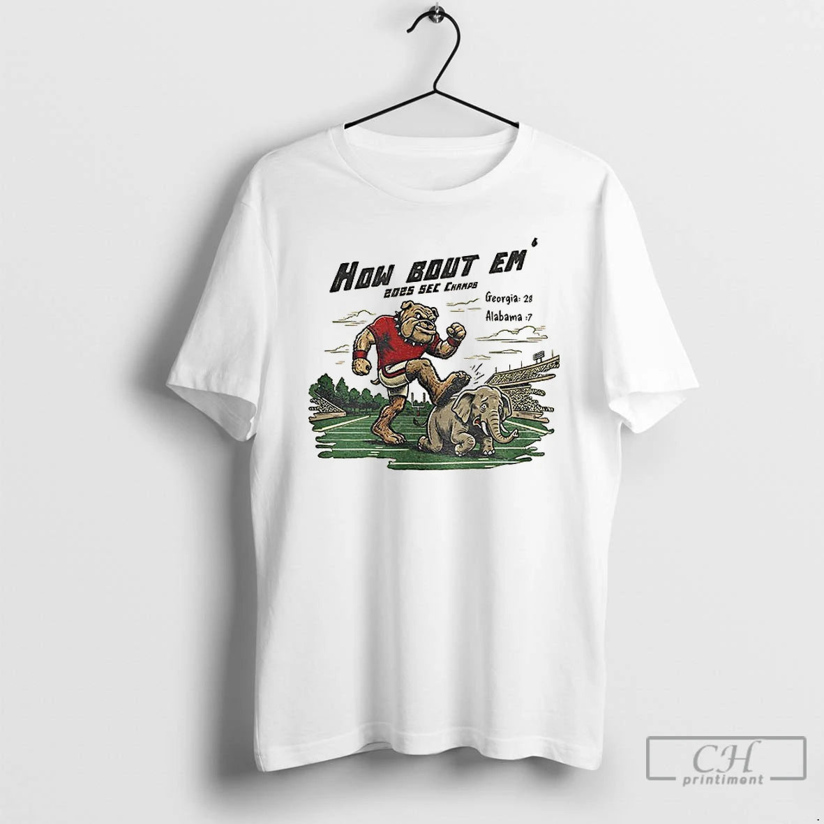 Classic Georgia Bulldogs 2025 Sec Champions Georgia 28 7 Alabama How Bout Em T Shirts Hoodie, Sweatshirt | PopFlextees.com