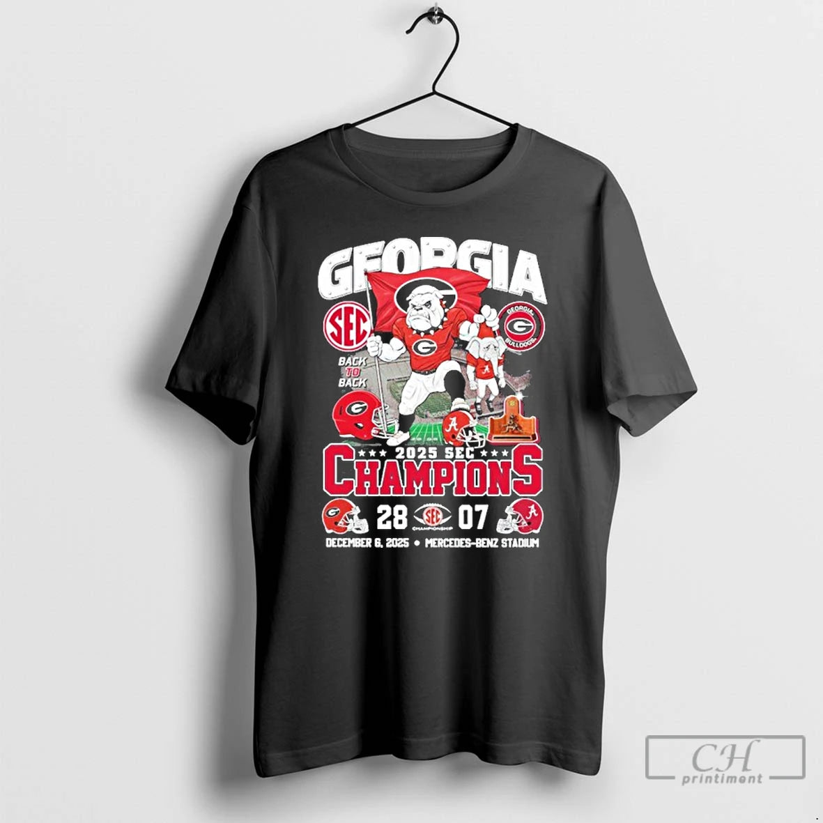 Classic Georgia Bulldogs Mascot Beat Alabama 2025 Sec Conference Champions Score T-Shirts, Hoodie, Sweatshirt