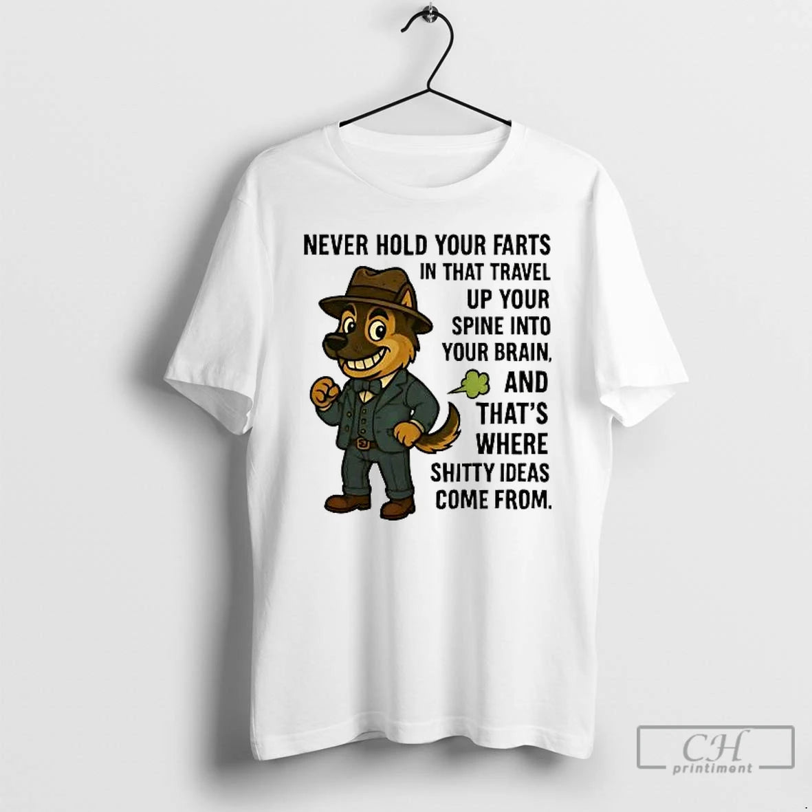 Classic German Shepherd Never Hold Your Farts That Travel Up Your Spine Into Your Brain T-Shirts, Hoodie, Sweatshirt