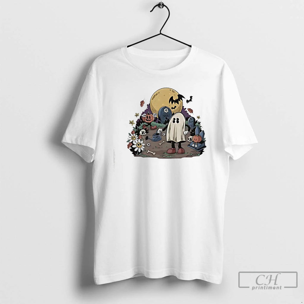 Classic Ghost Haloween Items Haunted Harvest T-Shirts, Hoodie, Sweatshirt | PopFlextees.com