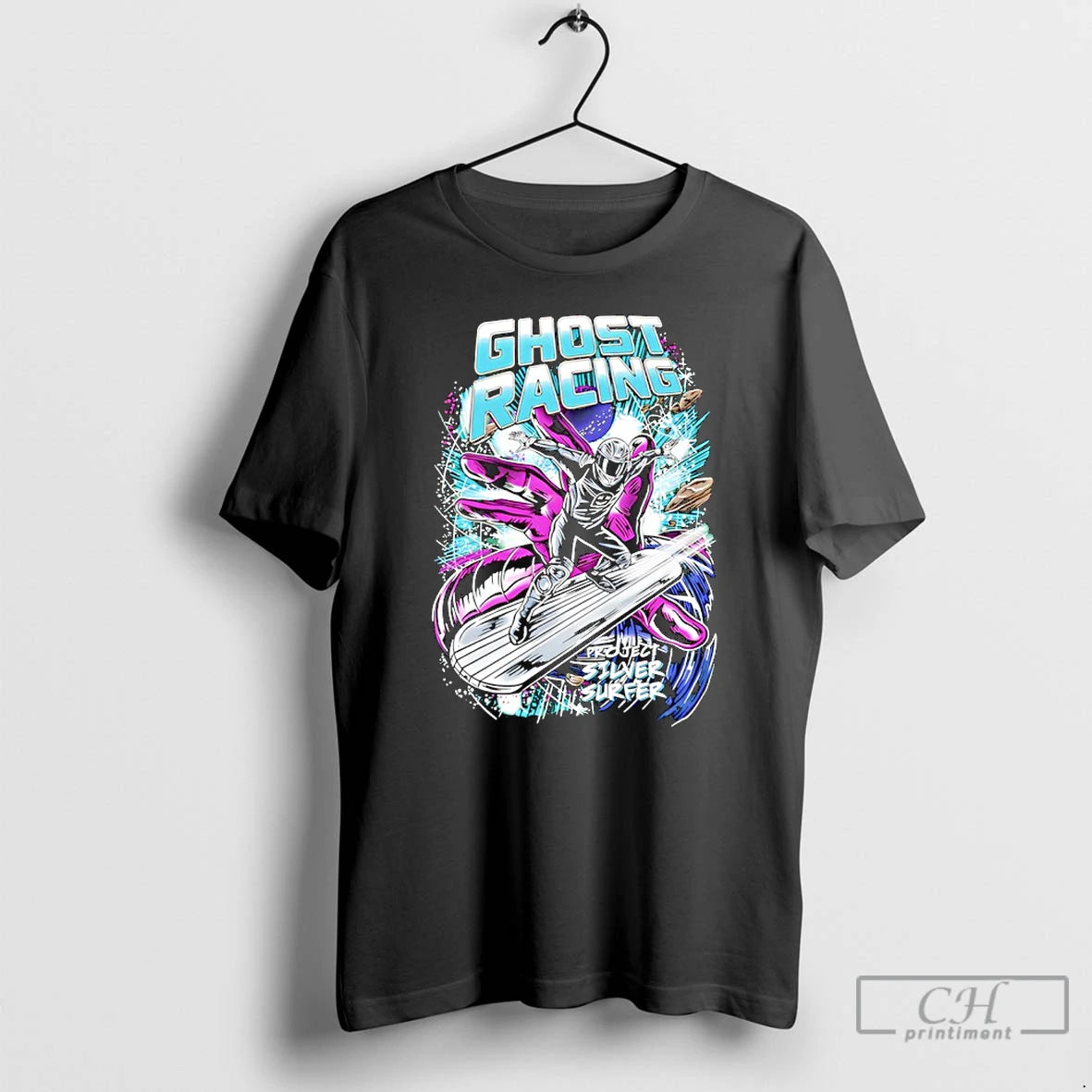 Classic Ghostracing Project Silver Surfer The Destroyer Of Planets T-Shirts, Hoodie, Sweatshirt | PopFlextees.com