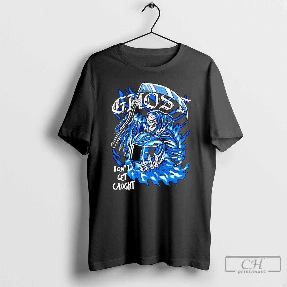Classic Ghostracing The Reaper Dont Get Caught T-Shirts, Hoodie, Sweatshirt | PopFlextees.com