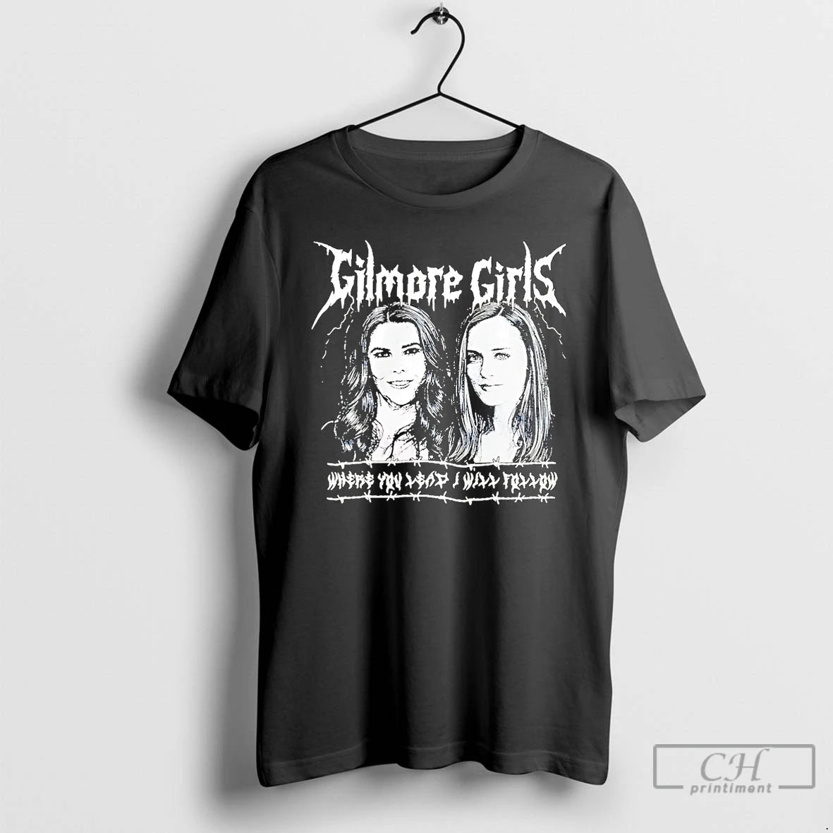 Classic Gilmore Girls Metal Where You Lead I Will Follow Christmas T-Shirts, Hoodie, Sweatshirt | PopFlextees.com
