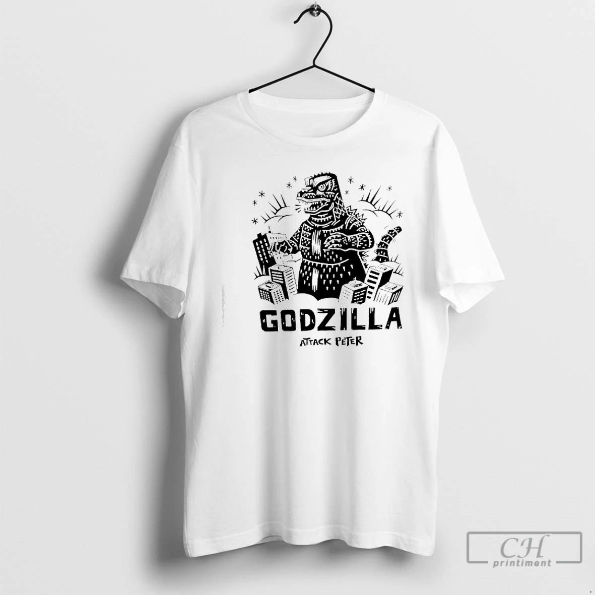 Classic Godzilla Museum Attack Peter Statue T-Shirts, Hoodie, Sweatshirt | PopFlextees.com