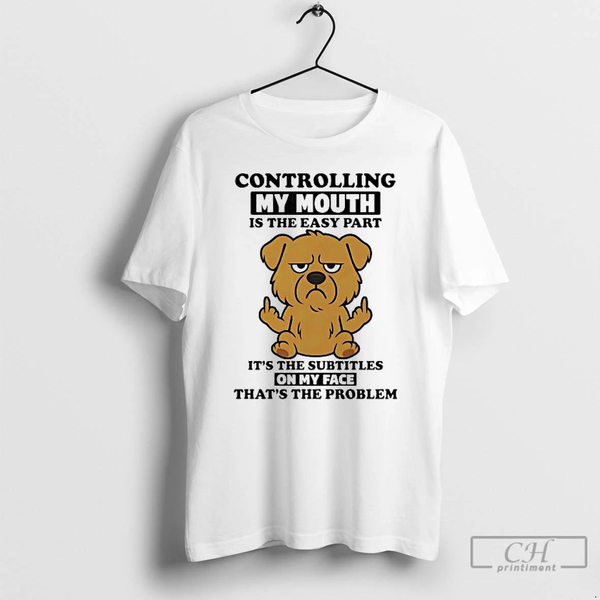 Classic Golden Retriever Controlling My Mouth Is The Easy Part On My Face T Shirts Hoodie, Sweatshirt | PopFlextees.com