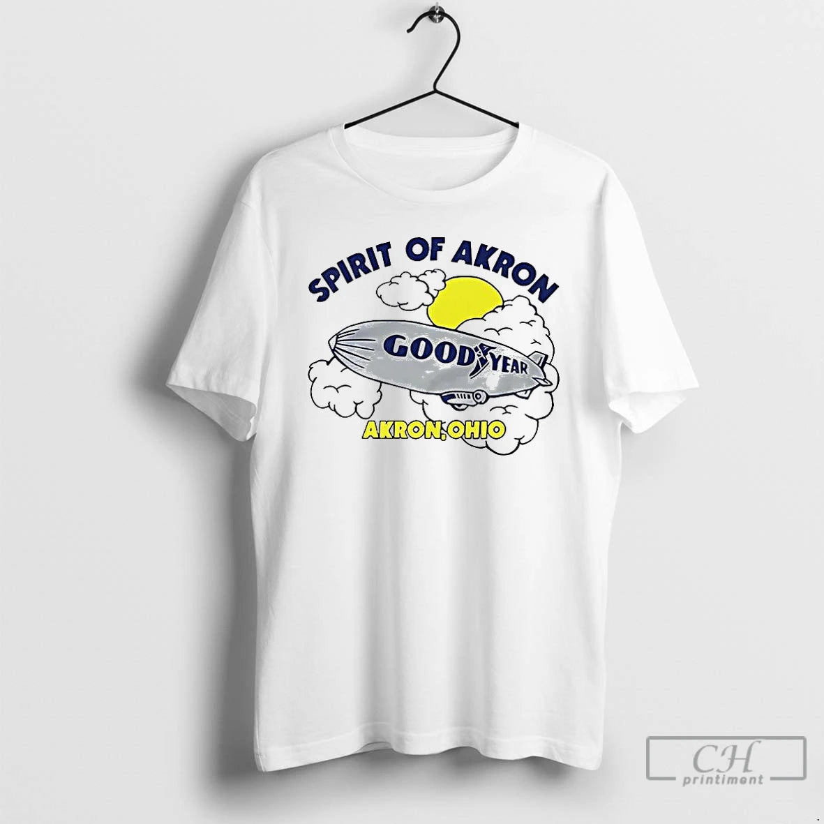 Classic Goodyear Blimp Spirit Of Akron Ohio Cartoon T-Shirts, Hoodie, Sweatshirt | PopFlextees.com