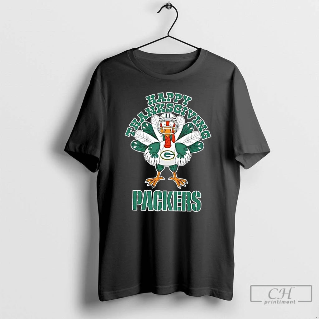 Classic Green Bay Packers Football X Turkey Happy Thanksgiving T-Shirts, Hoodie, Sweatshirt | PopFlextees.com