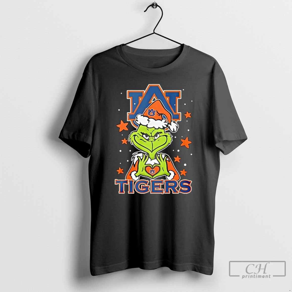 Classic Grinch Auburn Tigers Hand Heart T-Shirts, Hoodie, Sweatshirt | PopFlextees.com