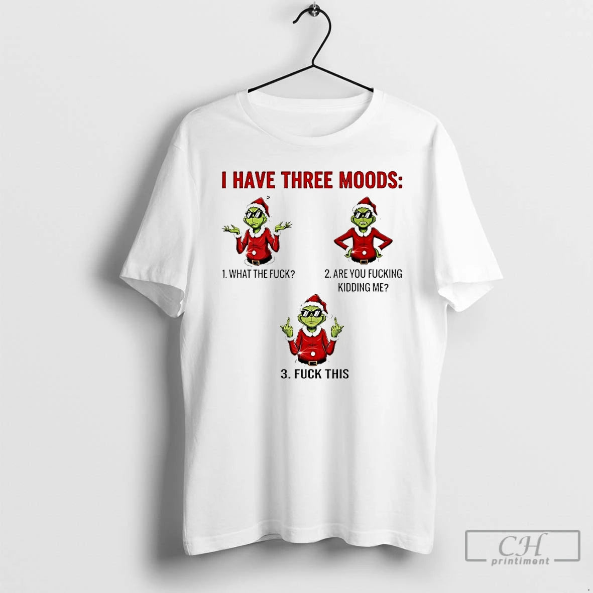 Classic Grinch I Have Three Moods Christmas 2025 T-Shirts, Hoodie, Sweatshirt | PopFlextees.com