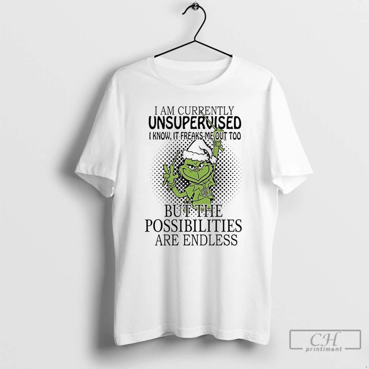 Classic Grinch I Am Currently Unsupervised I Know It Freaks Me Out Too But The T-Shirts, Hoodie, Sweatshirt | PopFlextees.com