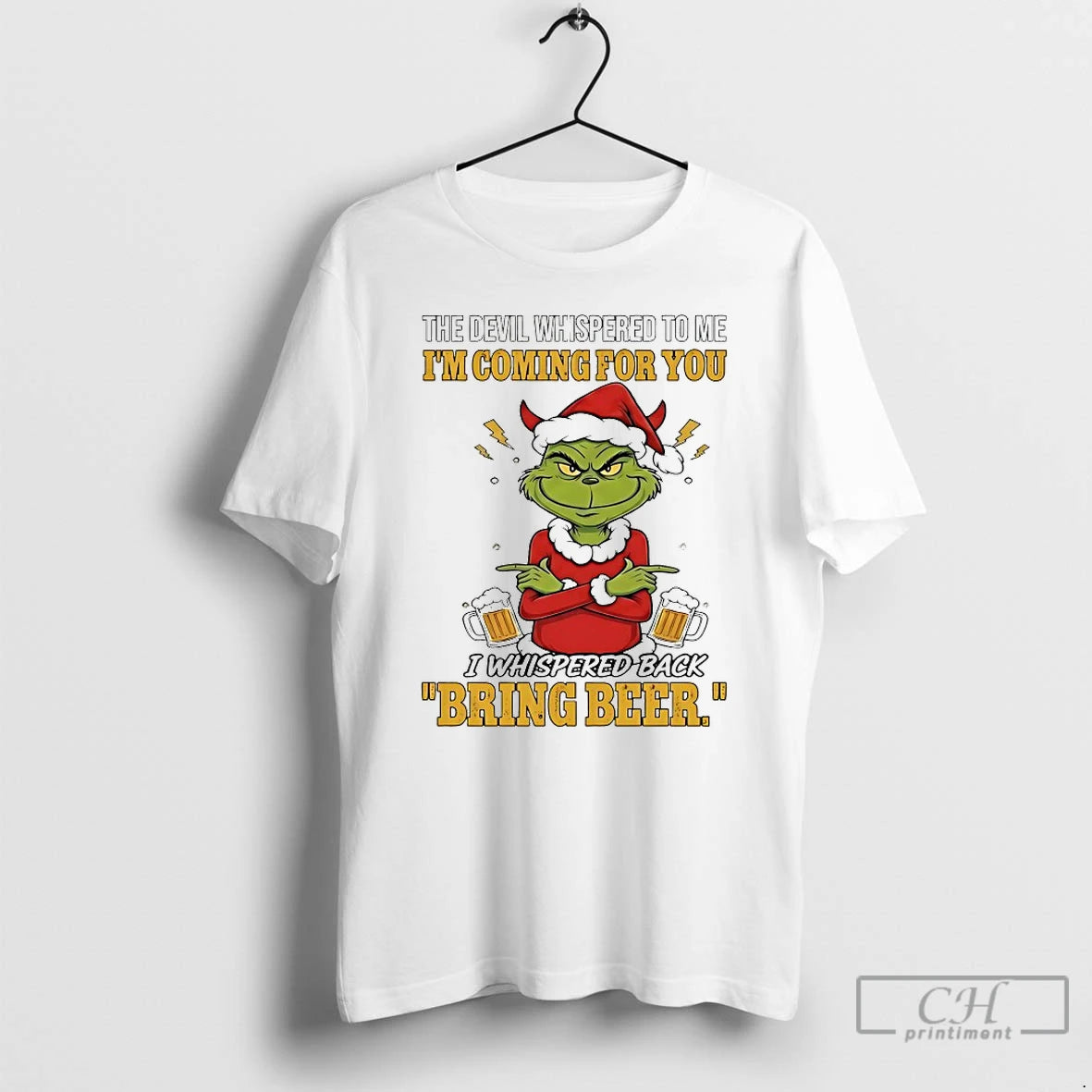 Classic Grinch The Devil Whispered To Me Im Coming For You Christmas 2025 T Shirts Hoodie, Sweatshirt | PopFlextees.com