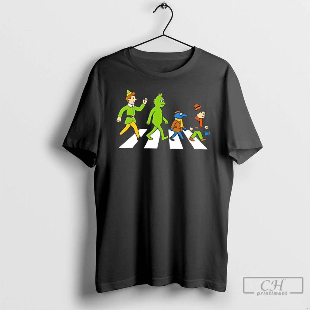 Classic Grinch And Friends Abbey Road Christmas Movie T-Shirts, Hoodie, Sweatshirt | PopFlextees.com