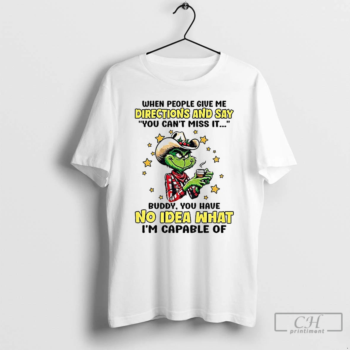 Classic Grinch Cowboy When People Give Me Directions And Say You Cant Miss It Christmas T-Shirts, Hoodie, Sweatshirt