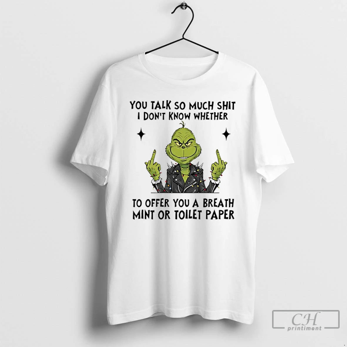 Classic Grinch Middle Finger You Talk So Much Shit I Dont Know Whether T Shirts Hoodie, Sweatshirt | PopFlextees.com