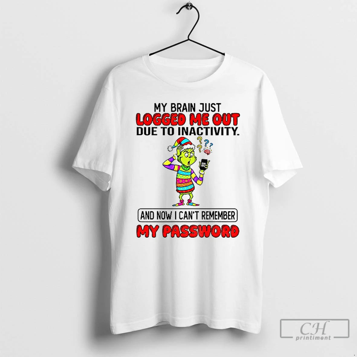 Classic Grinch My Brain Just Logged Me Out Due To Inactivity And Now I Cant T-Shirts, Hoodie, Sweatshirt | PopFlextees.com
