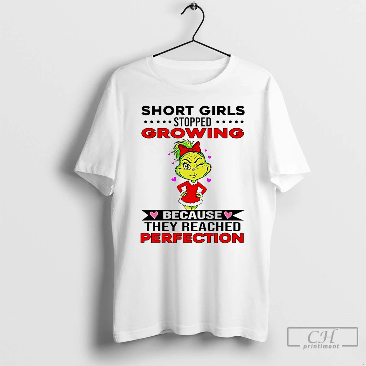 Classic Grinch Short Girls Stopped Growing Because They Reached Perfection T-Shirts, Hoodie, Sweatshirt | PopFlextees.com