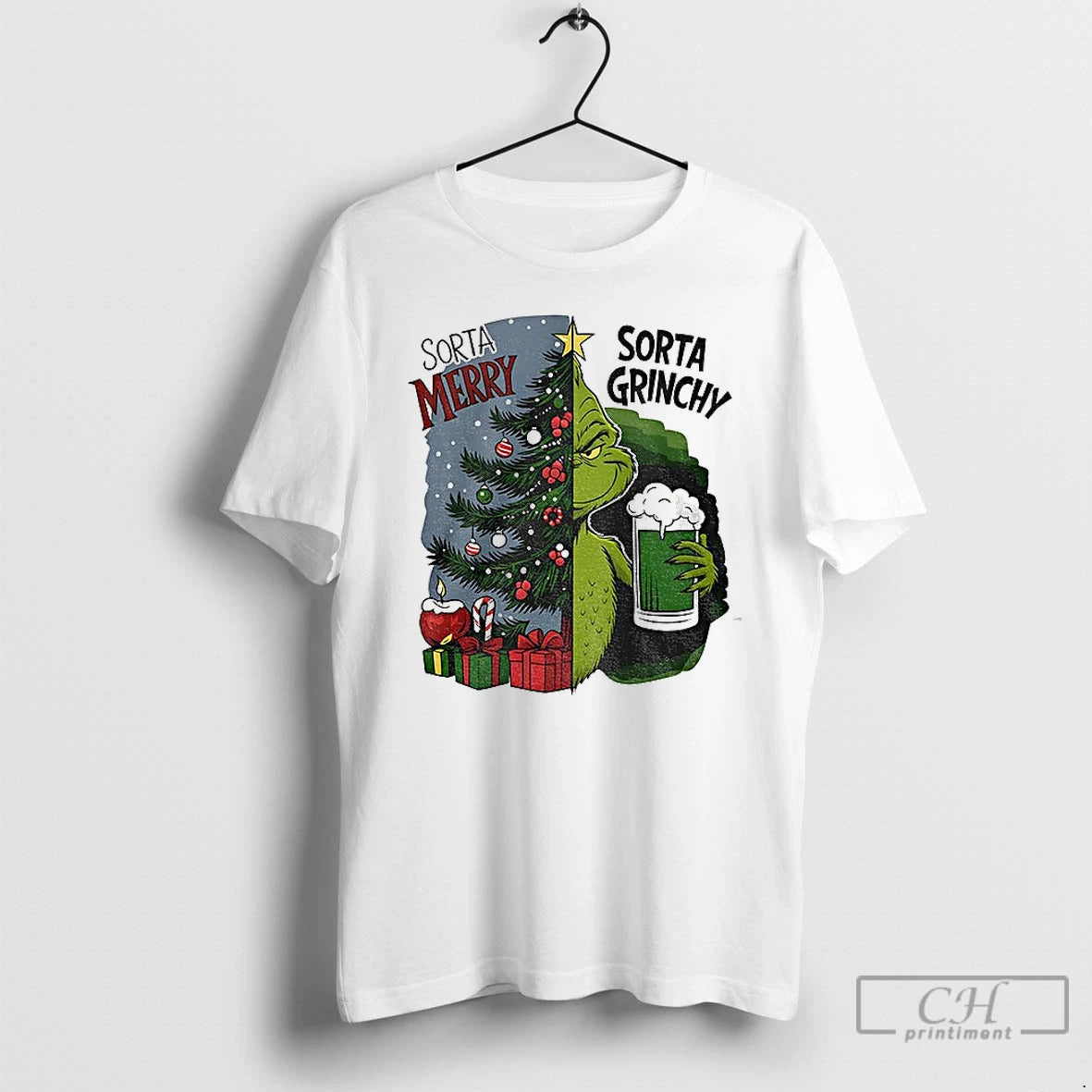 Classic Grinch Sorta Merry Sorta Grinchy Christmas Tree Holiday T-Shirts, Hoodie, Sweatshirt | PopFlextees.com