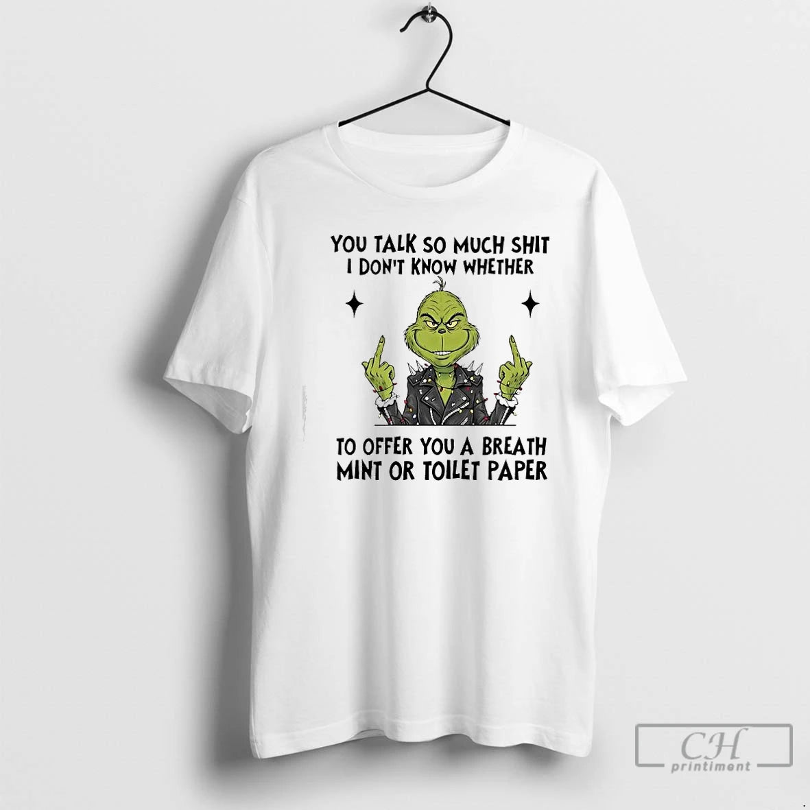 Classic Grinch Talk So Much Shit I Dont Know Whether To Offer You A Breath T-Shirts, Hoodie, Sweatshirt | PopFlextees.com