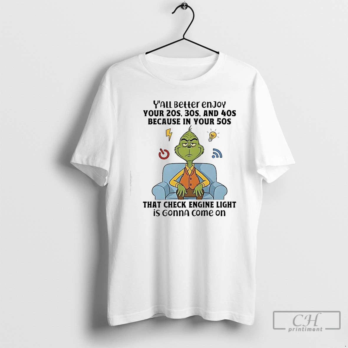 Classic Grinch That Check Engine Light Is Gonna Come On T-Shirts, Hoodie, Sweatshirt | PopFlextees.com
