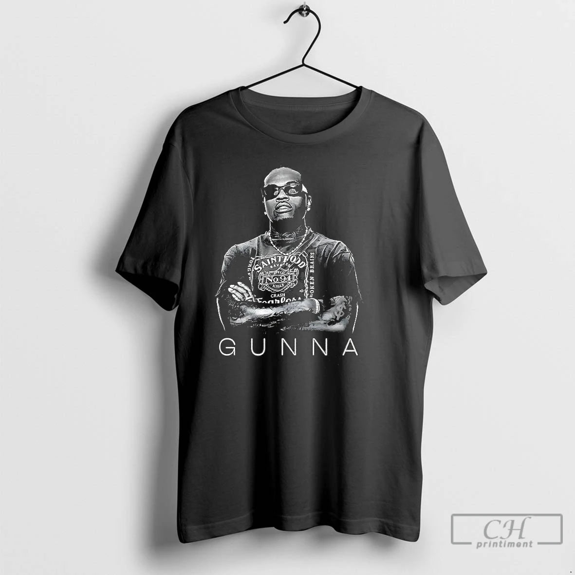 Classic Gunna Gang Portrait Music Lover T-Shirts, Hoodie, Sweatshirt | PopFlextees.com
