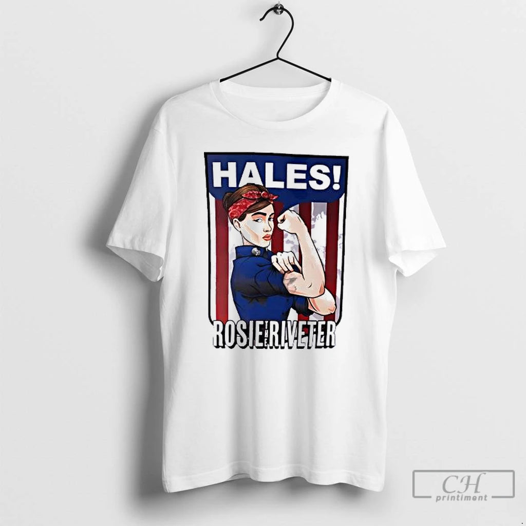 Classic Hales Rosie The Riveter Strong Girl Posing Muscle T-Shirts, Hoodie, Sweatshirt | PopFlextees.com