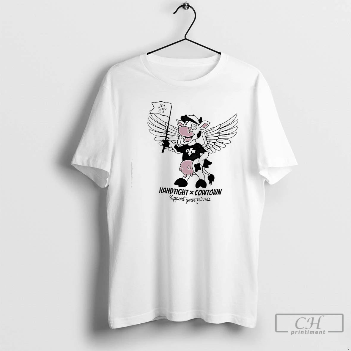 Classic Hand Tight X Cowtown Support Yur Friends Cow Graphic T-Shirts, Hoodie, Sweatshirt | PopFlextees.com