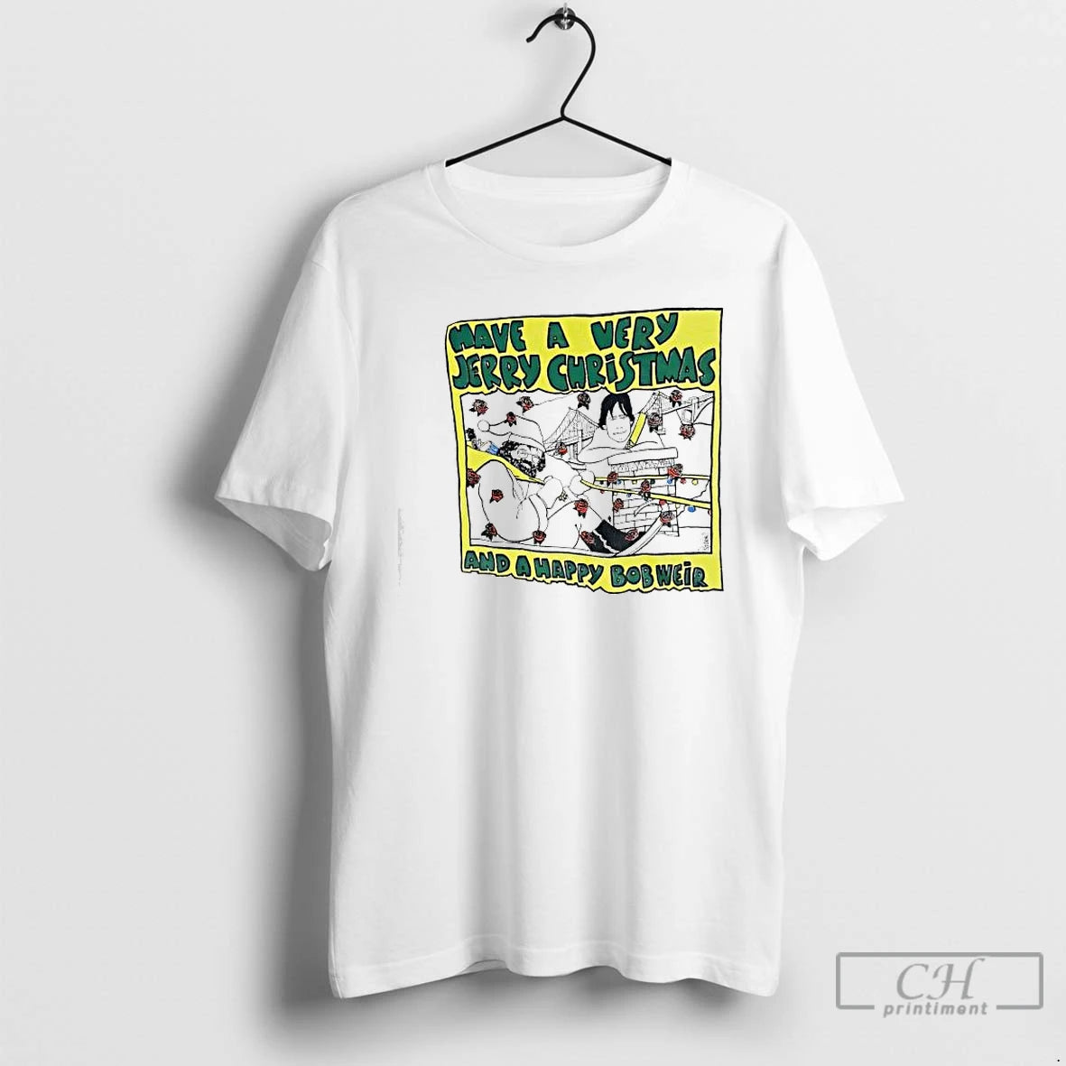 Classic Have A Very Jerry Christmas And A Happy Bob Weir T-Shirts, Hoodie, Sweatshirt | PopFlextees.com