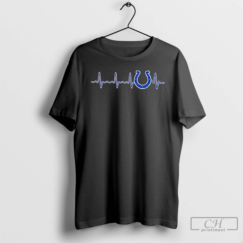 Classic Heartbeat Indianapolis Colts Football Logo Graphic T-Shirts, Hoodie, Sweatshirt | PopFlextees.com