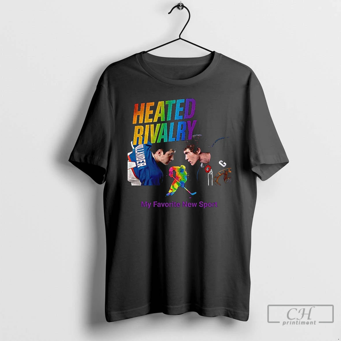 Classic Heated Rivalry Gay Hockey Pride Lgbtq Rainbow Hockey Graphic T-Shirts, Hoodie, Sweatshirt | PopFlextees.com
