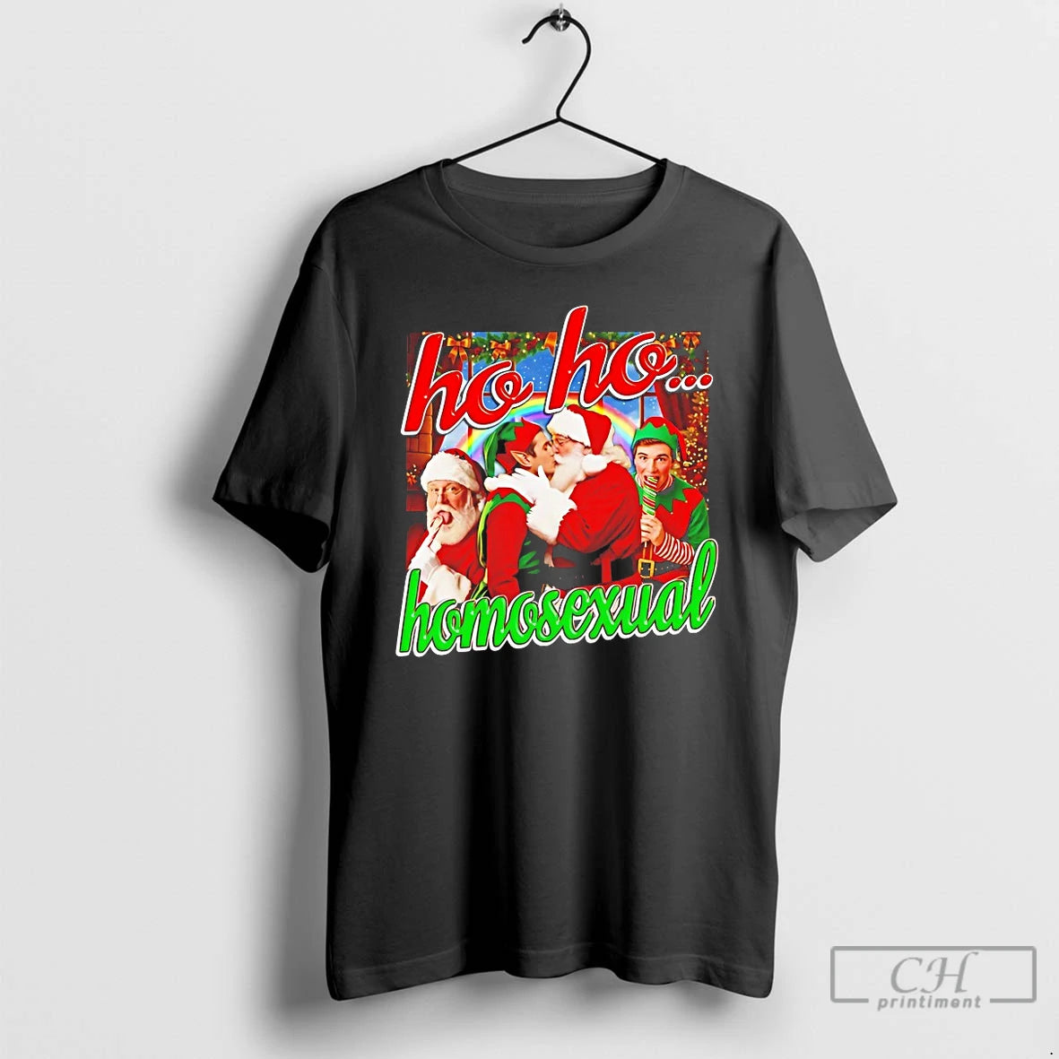 Classic Ho Ho Homosexual Christmas T-Shirts, Hoodie, Sweatshirt | PopFlextees.com